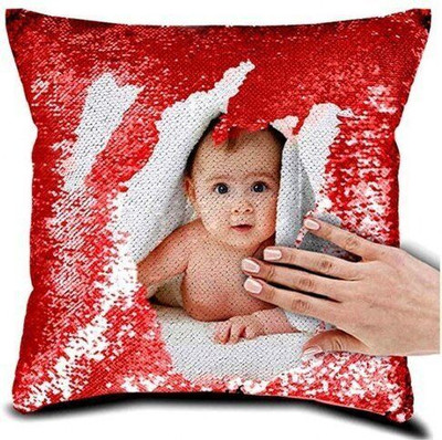 MMD PRINTERS Cotton Cushions Cover(30 cm*30 cm, Red, Blue)