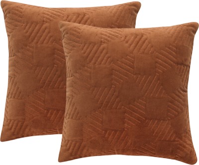 tiaraa creations pvt ltd Geometric Cushions Cover(Pack of 2, 45.72 cm*45.72 cm, Brown)