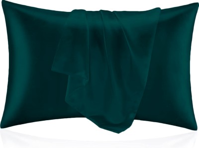 Indian Kingdom Satin Pillows Cover(Pack of 2, 45.72 cm*71.12 cm, Dark Green)