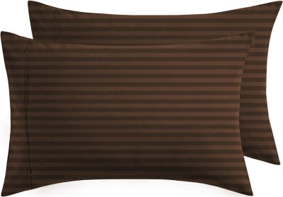 BSB HOME Printed Pillows Cover(Pack of 2, 75 cm*50 cm, Brown)