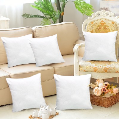ks craft Plain Cushions Cover(Pack of 5, 30 cm*30 cm, White)