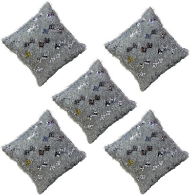 RP DECORATION Self Design Cushions Cover(Pack of 5, 40 cm*40 cm, Grey)