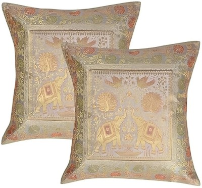 Hawamahal Motifs Cushions & Pillows Cover(Pack of 2, 40 cm*40 cm, Multicolor)