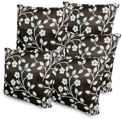 Kanushi Industries Polyester Cushions Cover(41 cm*41 cm, Pack of 5, Brown)