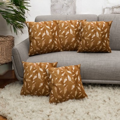 R2H2 Fur Cushions Cover(Pack of 5, 40.64 cm*40.64 cm, Brown)