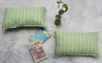 Dekor World Polycotton Cushions & Pillows Cover(Pack of 2, 45 cm*70 cm, Green)