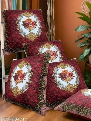 KTR Decor Velvet Cushions Cover(40 cm*40 cm, Pack of 5, Multicolor)