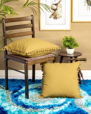 ESSAN FABRIX Plain Cushions Cover(Pack of 2, 45 cm*45 cm, Beige)
