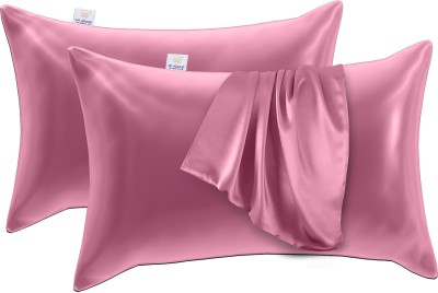 MY ARMOR Satin Pillows Cover(Pack of 2, 20 inch*30 inch, Peach)