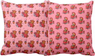 TheYaYaCafe Canvas Cushions Cover(30.48 cm*30.48 cm, Pack of 2, Pink)