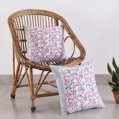 Ravaiyaa - Attitude Is Everything Cotton Cushions Cover(Pack of 2, 40.64 cm*40.64 cm, White, Pink, Blue)