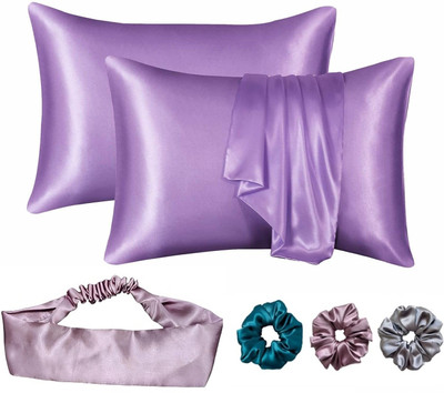 Shop141 Satin Cushions & Pillows Cover(45.72 cm*71.12 cm, Pack of 2, Lavender)