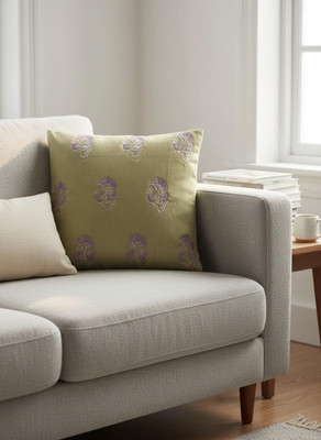 Casanest Silk Cushions Cover(41 cm*41 cm, Pack of 5, Yellow)