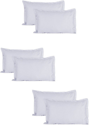 P.Rtrend Cotton Pillows Cover(50.8 cm*76.2 cm, Pack of 6, White)