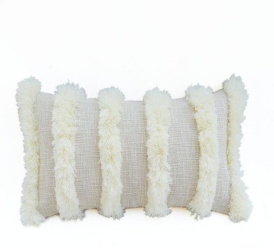 Throwpillow Self Design Cushions Cover(50 cm*50 cm, White)