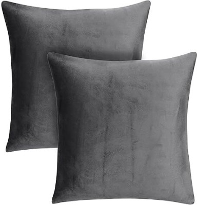 KNOTTING HOME Velvet Cushions Cover(Pack of 5, 30 cm*30 cm, Grey)