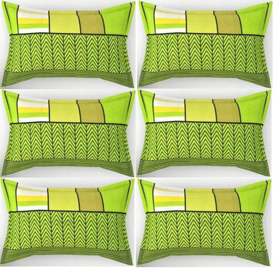 ZCI Cotton Pillows Cover(43 cm*68 cm, Pack of 6, Multicolor)