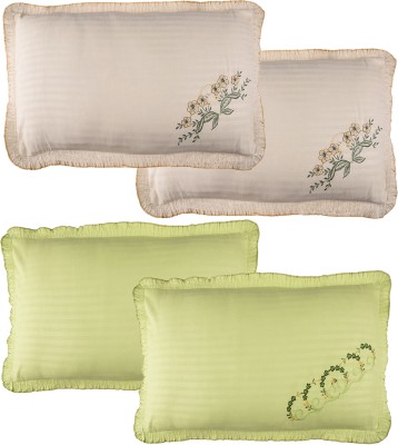 KUBER INDUSTRIES Self Design Pillows Cover(Pack of 4, 74 cm*50 cm, Multicolor)