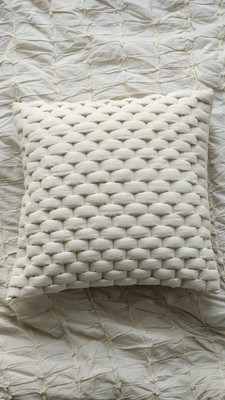 yashree Cotton Cushions & Pillows Cover(45 cm*45 cm, Cream)