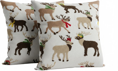 Accent Decora Cotton Cushions Cover(40 cm*40 cm, Pack of 2, White)