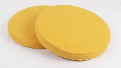 AIRWILL Cotton Cushions Cover(40 cm*40 cm, Pack of 2, Yellow)