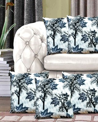 RELOOK INDUSTRIES Floral Cushions Cover(Pack of 5, 41 cm*41 cm, Brown)