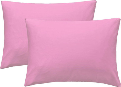 SAFHOME Cotton Pillows Cover(48.26 cm*73.66 cm, Pack of 2, Pink)