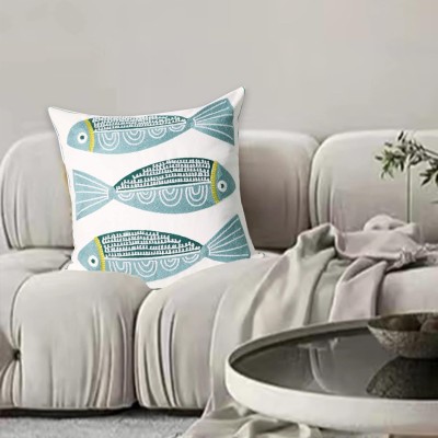 SWARA ART Cotton Cushions Cover(Pack of 2, 40 cm*40 cm, White)