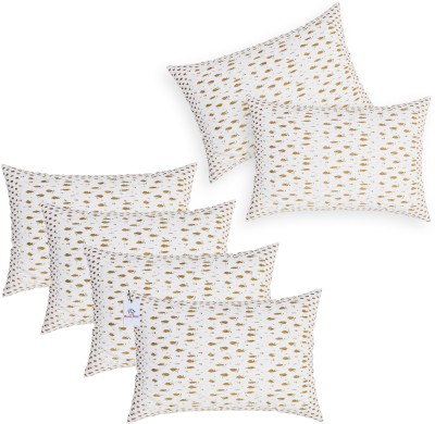 Heart Home Cotton Pillows Cover(Pack of 6, 44 cm*70 cm, White)