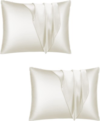 DZY Plain Pillows Cover(Pack of 2, 48 cm*69 cm, White)