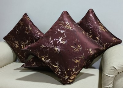 COLLECTION POINT Velvet Cushions Cover(Pack of 5, 40 cm*40 cm, Brown)