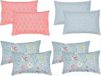 RRC Microfiber Pillows Cover(Pack of 8, 43 cm*69 cm, Grey, Cream, Blue, Pink)