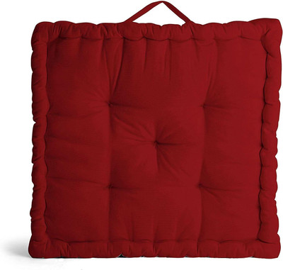 MY HOME Cotton Cushions Cover(40 cm*40 cm, Maroon)