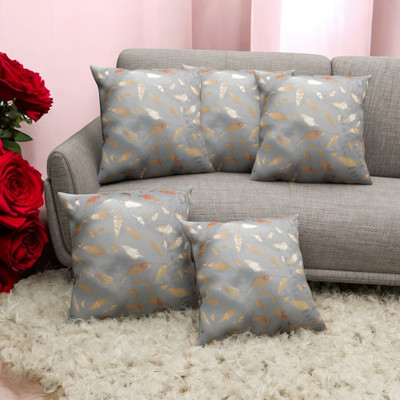 Bdeck Bruders Fur Cushions Cover(40.64 cm*40.64 cm, Pack of 5, Grey)