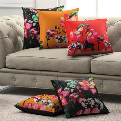 SEJ BY NISHA GUPTA Polyester Cushions Cover(Pack of 5, 40 cm*40 cm, Multicolor)