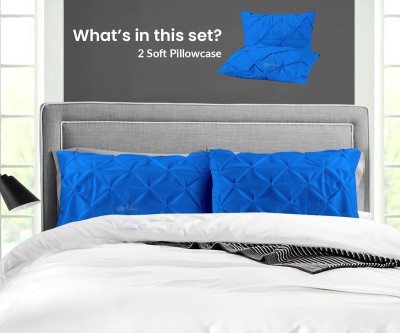 SGI Bedding Self Design Pillows Cover(Pack of 2, 51 cm*77 cm, Blue)