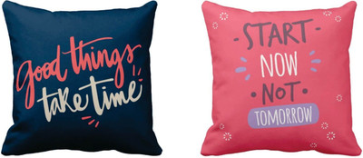TheYaYaCafe Cotton Cushions Cover(30 cm*30 cm, Pack of 2, Multicolor)