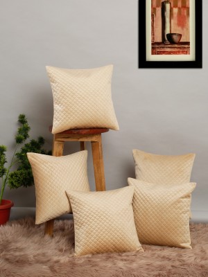 Multitex Geometric Cushions Cover(Pack of 5, 40 cm*40 cm, Beige)