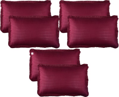 HOMESTIC Cotton Pillows Cover(Pack of 6, 74 cm*50 cm, Maroon)