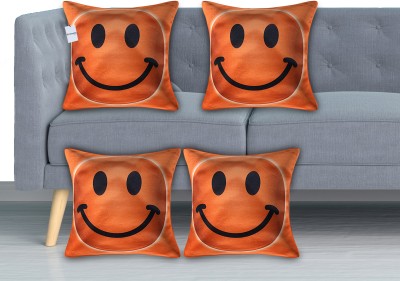 HOMESTIC Velvet Cushions Cover(Pack of 4, 41 cm*41 cm, Orange)