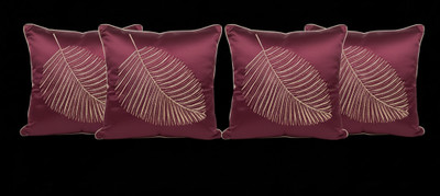 Vornexa Velvet Cushions & Pillows Cover(40 cm*40 cm, Pack of 4, Red)