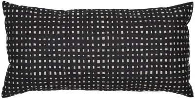 IKEA Cotton Cushions Cover(58 cm*30 cm, Black, White)