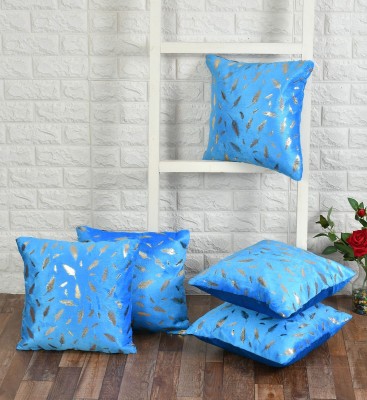 Bdeck Bruders Self Design Cushions & Pillows Cover(Pack of 5, 40 cm*40 cm, Light Blue)