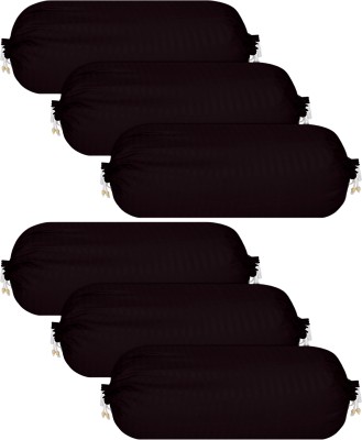 KUBER INDUSTRIES Cotton Bolsters Cover(Pack of 6, 80 cm*40 cm, Black)