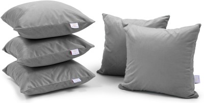 MY ARMOR Velvet Cushions Cover(Pack of 5, 12 cm*12 cm, Grey)