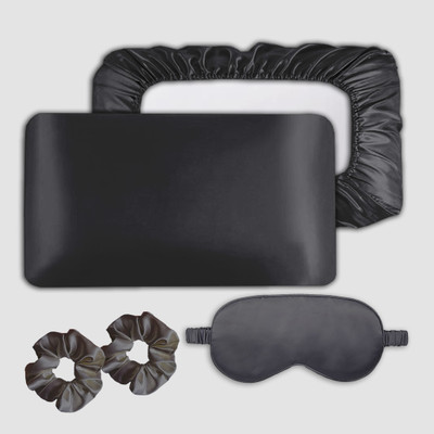 Avirons Silk Pillows Cover(46 cm*72 cm, Pack of 2, Grey)