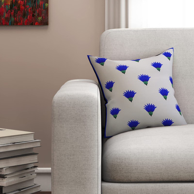 SEJ BY NISHA GUPTA Polyester Cushions Cover(40 cm*40 cm, White)