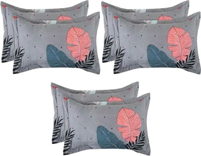 AAKRITI Cotton Pillows Cover(Pack of 6, 43 cm*69 cm, Grey)