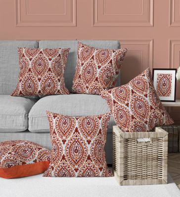 RRcrafts Velvet Cushions Cover(Pack of 5, 40 cm*40 cm, White)