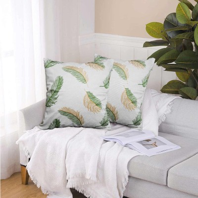 Hims Polyester Cushions Cover(Pack of 2, 35 cm*35 cm, Green)